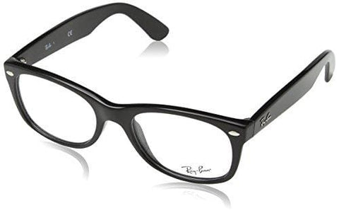 Ray-Ban New Wayfarer Square Eyeglasses,Shiny Black,52 mm