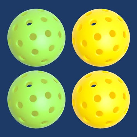 CIGOCIVI Outdoor Pickleball Balls- USA Pickleball Approved (USAPA) for Tournament Play, Neon Green/Yellow, 40 Holes Competition Ball, Pickle Ball Gifts for Beginners & Pros (4 Packs)
