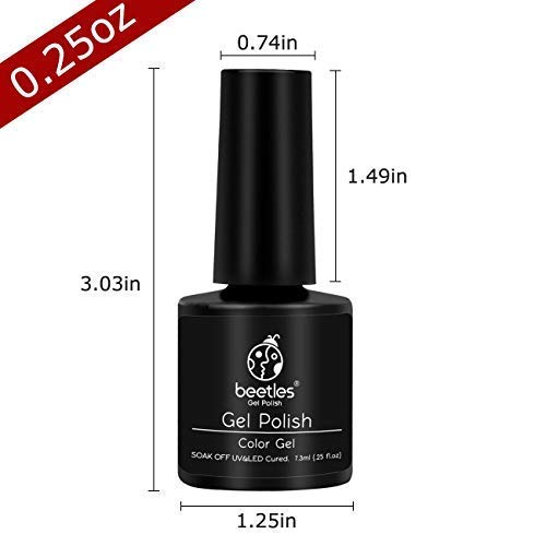 Beetles Gel Nail Polish Set, Red Orange Glitter Gel Polish Kit Soak Off Led Lamp Required Nail Gel Polish Kit Nail Art Gift Box