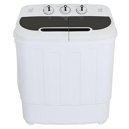 ZENY 2-in-1 Compact Mini Twin Tub Washing Machine w/Spin Cycle Dryer, 13Lbs Capacity w/Hose, Space/Time/Energy Saving