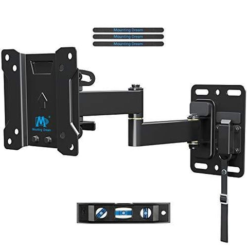 TV Mount Lockable RV TV Mount for 10-26 Inch Flat Screen TV, RV Mount for Camper Marine Boat Trailer, Easy One Step Lock Full Motion RV TV Wall Mount up to VESA 100x100mm, 22 LBS Mounting Dream MD2209