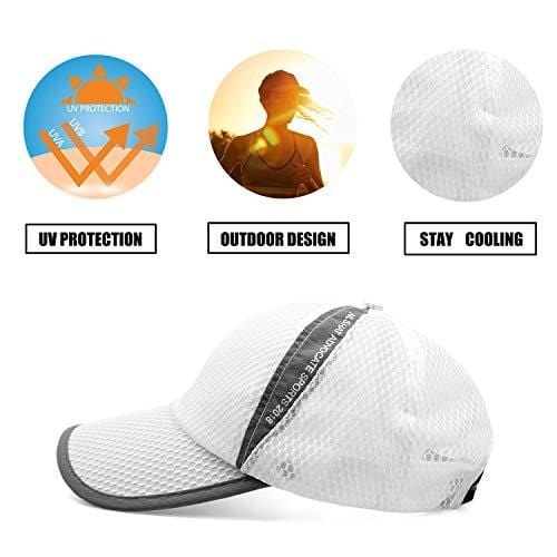 FADA Men's Mesh Brim Tennis Cap Outside Sunscreen Quick Dry Adjustable Baseball Hat White [product _type] FADA - Ultra Pickleball - The Pickleball Paddle MegaStore