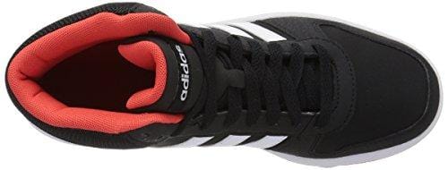 adidas Unisex Hoops 2.0 Basketball Shoe, Black/White/red, 5 M US Big Kid