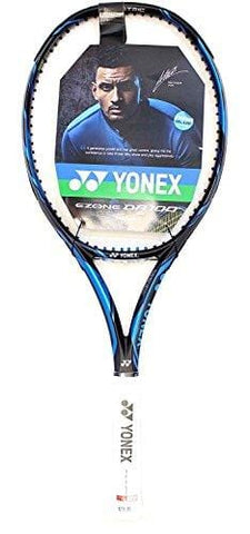 Yonex EZONE DR 100 + (Plus aka Extended Length) 300g Blue Tennis Racquet (4 1/4" Inch Grip) Strung with Blue Color Tennis Racket String (Nick Kyrgios' Racket)