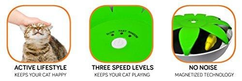 Purrfect Feline - Premium Interactive Cat Toy, Magnet Mouse, Hide & Seek Game, Electronic Exerciser, Teaser, Safe, Quiet Magnetized Technology, Active Healthy Lifestyle for Cats (Magnet Mouse Mania)