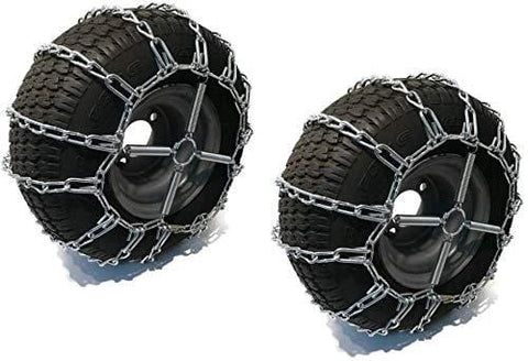 The ROP Shop | Pair of 2 Link Tire Chains & Tensioners 13x5x6 for Snow Blowers, Lawn & Garden Tractors, Mowers & Riders, UTV, ATV, 4-Wheelers, Utility Vehicles