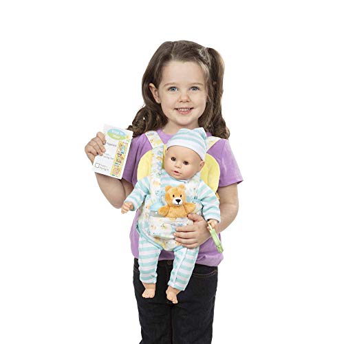 Melissa & Doug Mine to Love Carrier Play Set for Baby Dolls (Toy Bear, Bottle, Rattle, Activity Card)