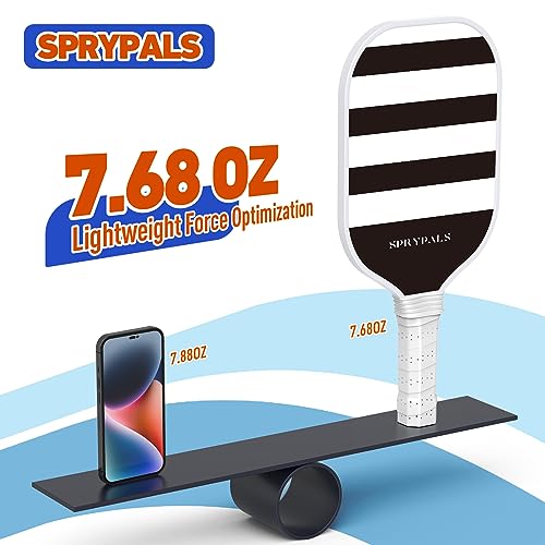 Sprypals Pickleball Paddles, USAPA Approved, Fiberglass Surface Pickleball Set with 2 Rackets, 4 Balls, Bag, Pickleball Paddles Gifts for Beginners& Intermediate Players (Horizontal)