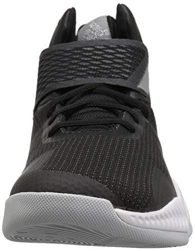 adidas Men's Explosive Bounce 2018 Basketball Shoe, Black/Silver Metallic/Light Solid Grey, 11 M US