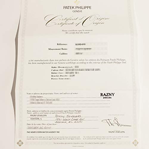 Patek Philippe Complications Mechanical (Automatic) Blue Dial Mens Watch 5230G-010 (Certified Pre-Owned)