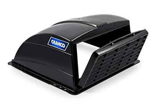 Camco Standard Roof Vent Cover, Opens for Easy Cleaning, Aerodynamic Design, Easily Mounts to RV with Included Hardware-Black (40443)
