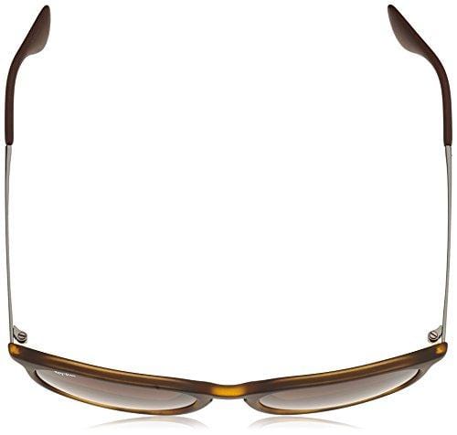 Ray-Ban, RB4171, Erika Women’s Oversized Round Sunglasses 54 mm, Havana Rubber Velvet Frame, 100% Nylon, UV Protection, Non-Polarized, Prescription-Ready Lenses, Brown Gradient Lenses, 54 mm