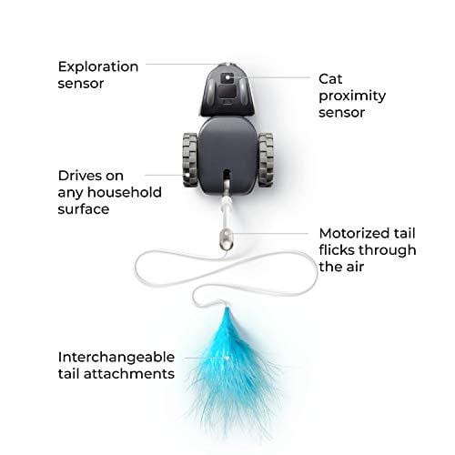 Petronics Mousr Interactive Robotic cat Toy | Plays Automatically or by Smartphone Control | Voted Best cat Toy 2018