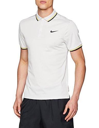 NIKE Men's Court Pique Tennis Polo (Vast Grey, Large)