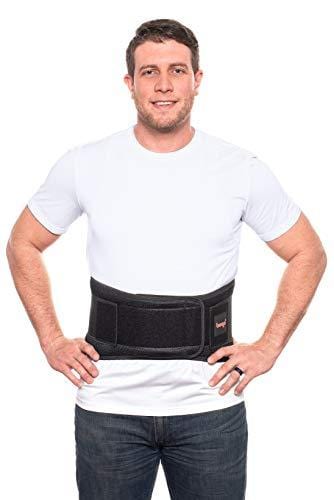 Beqo Back Brace for Lower Back Pain with Removable Lumbar Pad | Back Pain Relief Support Belt for Men & Women | Secure Fastener, Non-Slip Silicone Straps, Breathable Mesh, Adjustable Panels - Size L