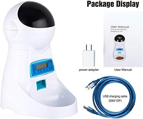 JOYTOOL Automatic Cat Feeder Pet Dog Food Dispenser Feeder For Small Medium Large Cat Dog-4 Meal Timer Programmable Voice Recorder Portion Control