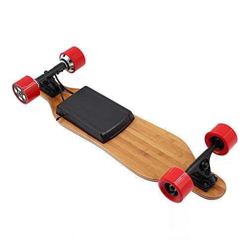 Alouette Phoenix Ryders Electric Skateboard Longboard 4.4AH Lithium Battery,Dual Motor Each 250W, 32 Inches Maple with Remote Control