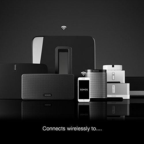 Sonos Sub, the wireless subwoofer for deep bass. (Black)
