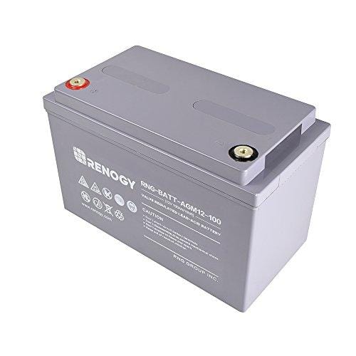 Renogy Deep Cycle AGM Battery 12 Volt 100Ah for RV, Solar Marine and Off-grid Applications