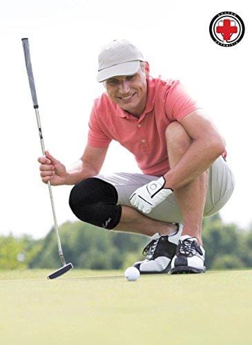 Doctor Developed Copper Knee Brace & Knee Compression Sleeve and Doctor Written Handbook — Guaranteed Relief for Arthritis, Tendonitis, Injury Recovery, Knee Support, Running & Weightlifting (S)