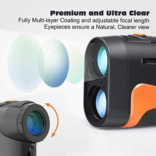 Golf Rangefinder, Laser Range Finder 660 Yard/6X with Slope/Pin/Range/Scanning Model, Wrist Strap, Carrying Bag for Golf Training, Competition - MLR04