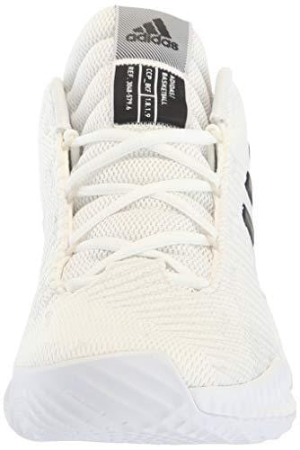 adidas Men's Pro Bounce 2018 Low Basketball Shoe, Black/Crystal White, 10.5 M US