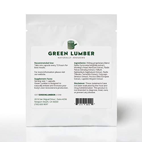 Green Lumber [10 Pack] Supply - All Natural Testosterone Booster Made with Pure Eurycoma Longifolia