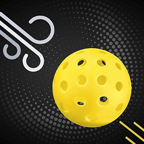16 Pack Outdoor Pickleballs Balls, Vobab Pickleballs Approved by USAPA for Sanctioned Tournament Play, 40 Holes Designed for Outdoor Courts to Maintain Sufficient Elasticity and Durable