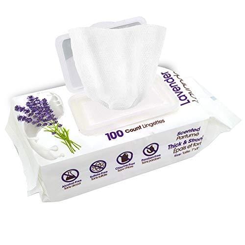 Lavender-Scented Calming Pet Wipes for Dogs & Cats – Extra Soft & Strong Grooming Wipes with Gentle Plant-Derived Formula – by Best Pet Supplies