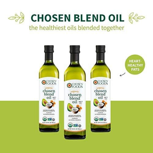 Chosen Foods Organic Chosen Blend Oil 25.4 oz., Non-GMO, High-Heat Frying, Baking, Cooking, 490° F Smoke Point
