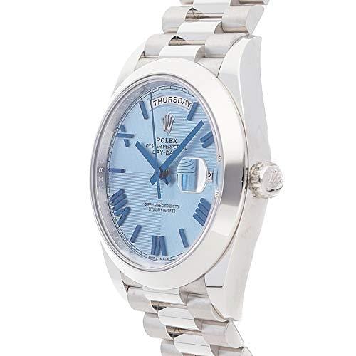 Rolex Day-Date Mechanical (Automatic) Ice Blue Dial Mens Watch 228206 (Certified Pre-Owned)