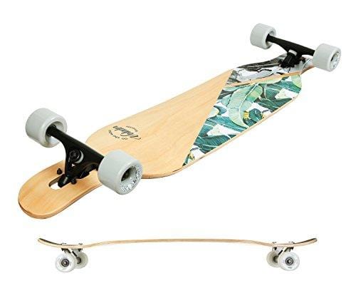 42 Inch Complete Longboard Skateboard - Drop Through Deck For Cruising & Carving
