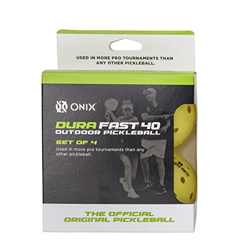 Onix Pickleball Dura Fast 40 Pickleball Balls - Outdoor Pickleballs Neon Green and Yellow Available