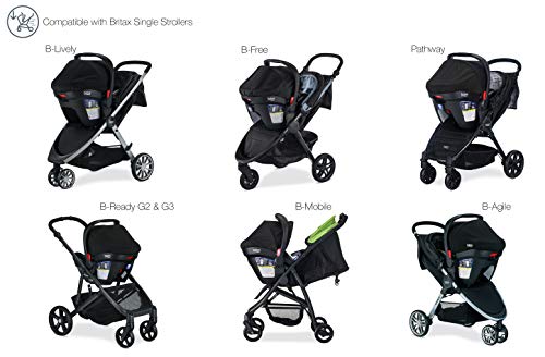 Britax B-Safe 35 Infant Car Seat - 1 Layer Impact Protection - Moisture Wicking and Ventilating Fabric, Dual Comfort Grey [Amazon Exclusive]