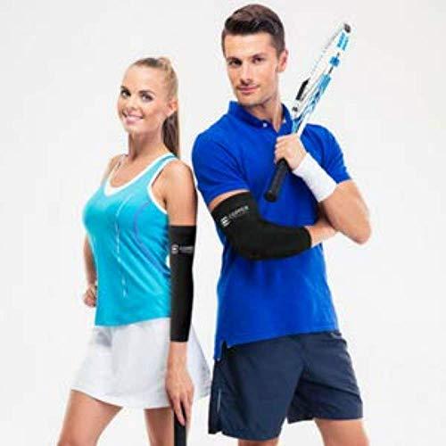 Copper Compression Recovery Elbow Sleeve - Guaranteed Highest Copper Content Elbow Brace for Tendonitis, Golfers Elbow, Tennis Elbow, Arthritis. Copper Infused Fit Elbow Support Arm Sleeves Men Women