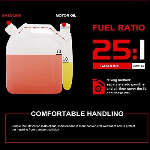 IOOkME-H 20" 62CC Gas Chainsaw Single Cylinder Automatic Chain Oiler, Professional Great Handbar Electric Chain Saws (Red)