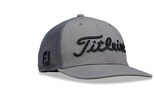 Titleist Men's Tour Snapback Mesh Golf Hat, Charcoal/Black
