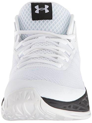 Under Armour Men's Jet Mid Basketball Shoe, White (100)/Black, 10