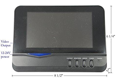 4Ucam Digital Wireless Camera + 7" Monitor + Adapter for Furrion FRCBRKT-BL Pre-install Mounting Kit (FOS48T-BL/FOC12TA-BL) for RV, Trailer, 5th Wheels