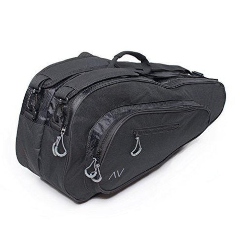 Gigavibe Premium 6R Tennis Bag in Black (Black/Gray)
