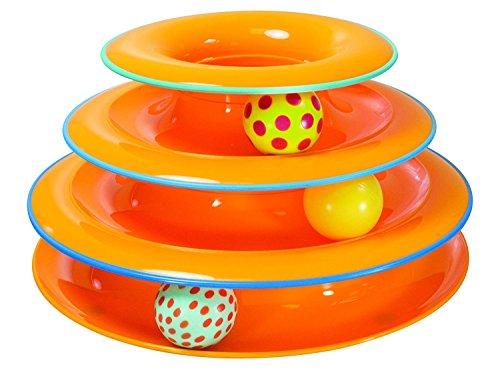 Petstages Tower of Tracks Cat Toy - 3 Levels of Interactive Play - Circle Track with Moving Balls Satisfies Kitty's Hunting, Chasing, and Exercising Needs