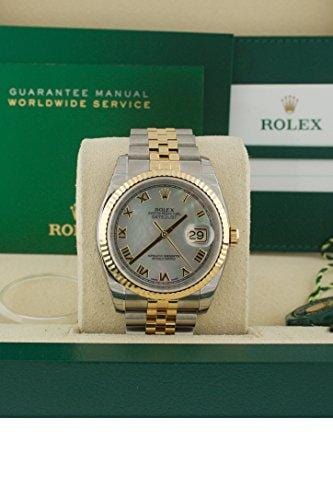 Rolex Datejust 36mm Mother Of Pearl Dial Fluted Watch 116233