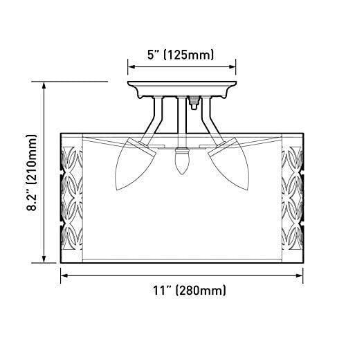 Dream Lighting 12volt DC LED Round Dinette Light Fixture with Switch for Interior RV Automotive Boat Ceiling Lighting, Pendant Lamp for Kitchen Island, Dining Room - Double Shade Design, 3500K