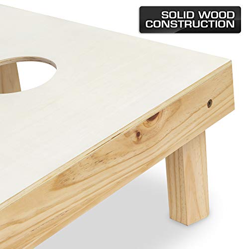Wild Sports 2'x4'x4" Solid Wood Tournament Approved Cornhole Set