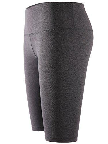 Cadmus Women's 3 Pack Compression Athletic Workout Shorts with Pocket,04,Black,Grey,Blue,Large