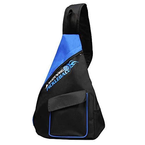 SKATEWING Professional Sports Pickleball Paddle Sling Carry Bag-Official Pack of China Shenzhen Pickleball Association (Blue)