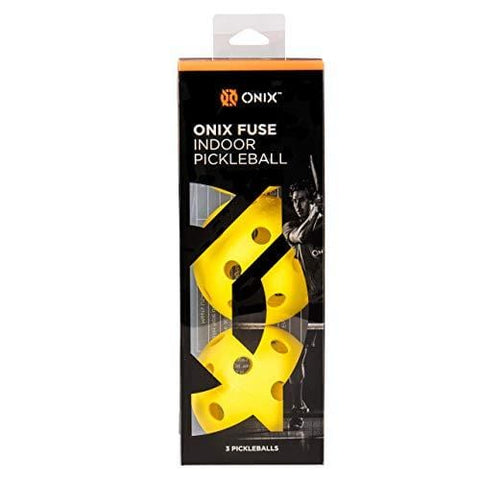 Onix Fuse Indoor 3-Pack Pickleballs - Yellow
