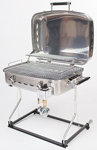 Faulkner 51323 Stainless Steel Barbecue Grille with Disposable Bottle Adapter