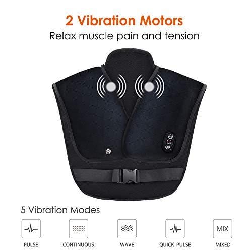 Heating Pad for Neck and Shoulders - Heat Wrap with Adjustable Heated Levels & Vibration Massage for Neck and Shoulder Back Pain Relief, Heating Pad with Auto Shut Off AL661