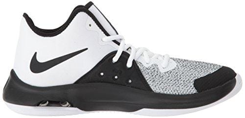 Nike Men's Air Versitile III Basketball Shoe, White/Black - Dark Grey, 6 Regular US